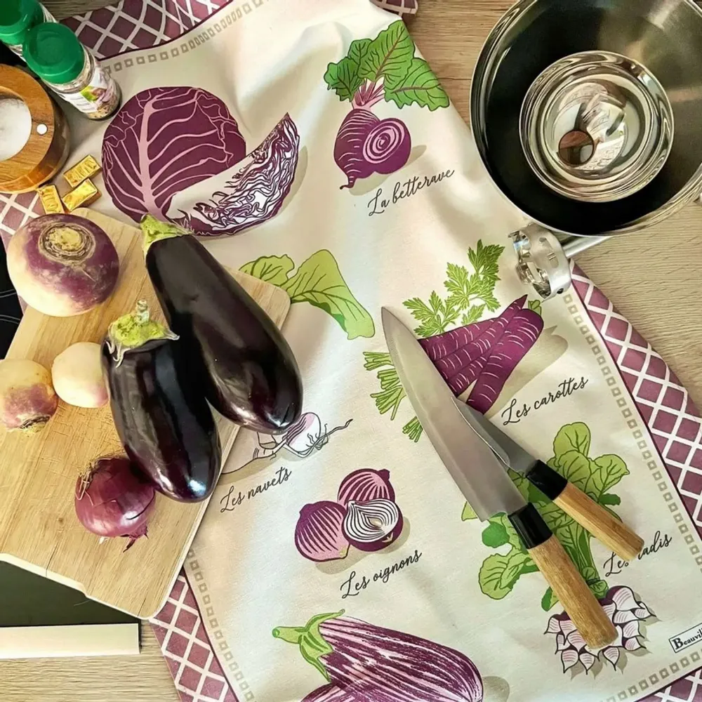 Tea towel - Vegetable tea towel - BEAUVILLÉ