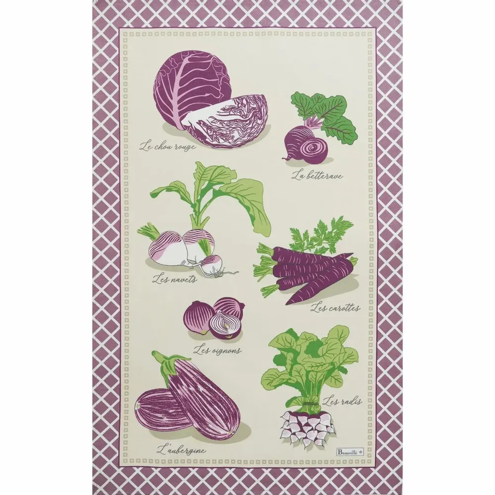 Tea towel - Vegetable tea towel - BEAUVILLÉ