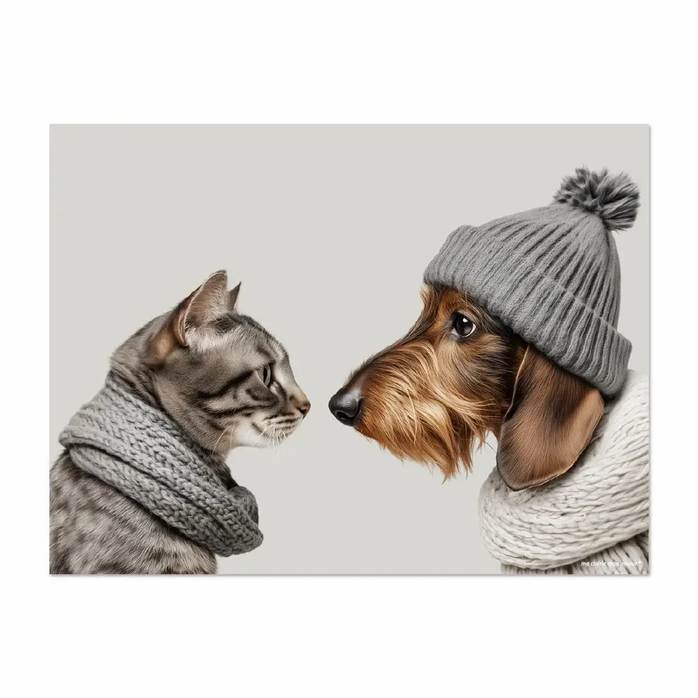 Sets de table - Set de table Cat & Dog 1 - MA CHÉRIE MON AMOUR