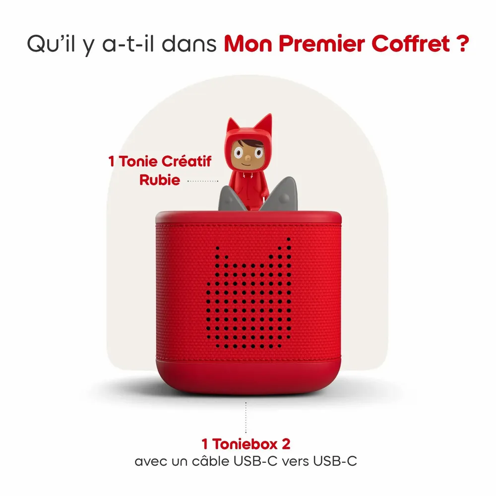 Jouets enfants - Mon Premier Coffret Toniebox 2 Rouge Coquelicot - TONIES® FRANCE