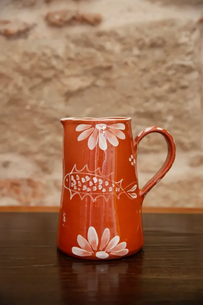 Carafes - Anthologist Ceramic Water Jug Red Clay, Psari - ANTHOLOGIST