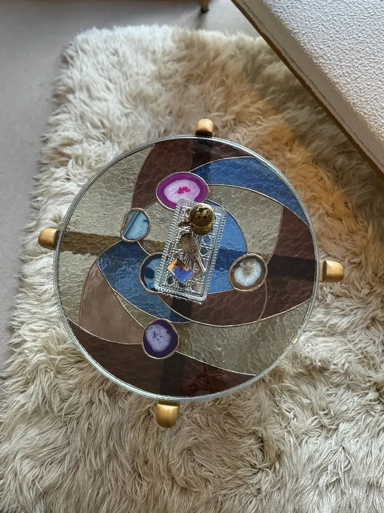 Autres tables - Table en verre kaléidoscope en agate - ANTHOLOGIST