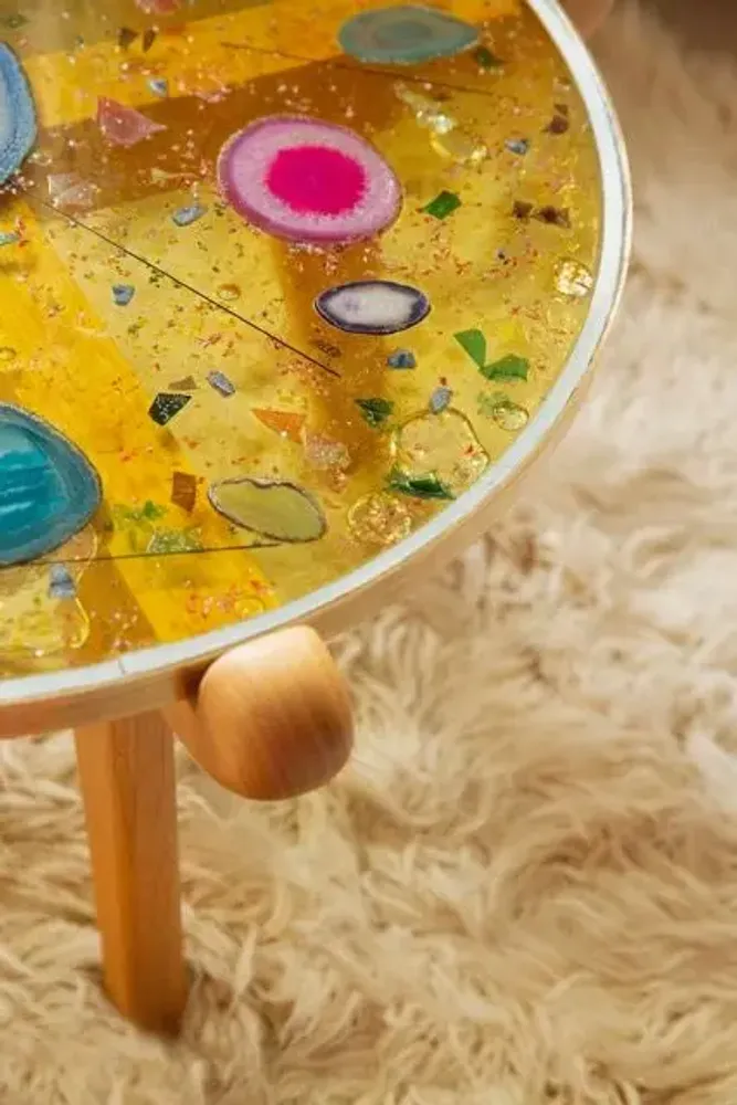 Autres tables - Table en verre kaléidoscope en agate - ANTHOLOGIST