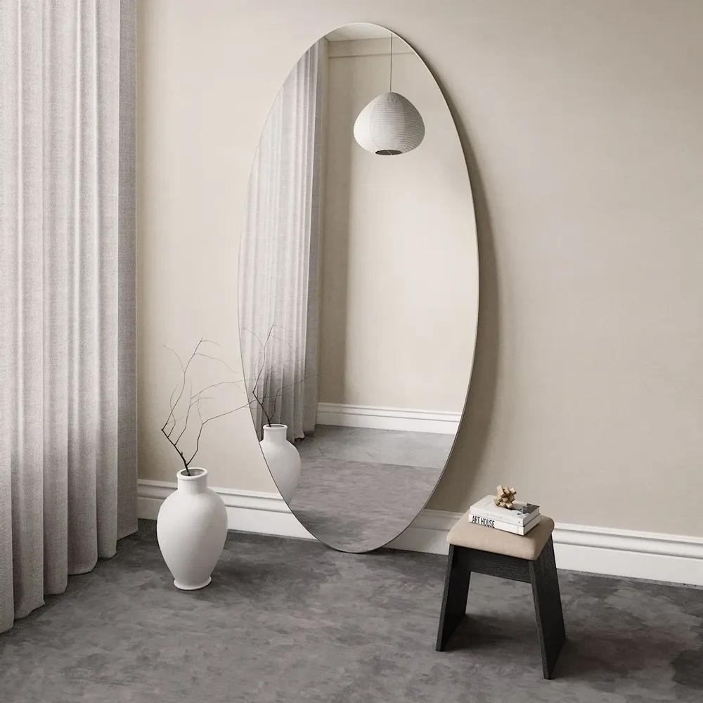 Mirrors - Oval Mirror, full length (90x190) - SCANDINAVIAN GLASSFACTORY