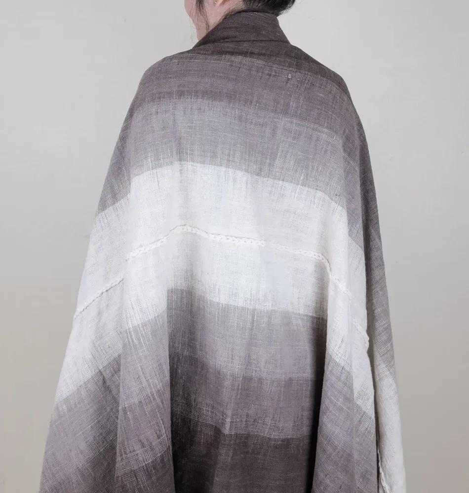 Homewear - Gradient Brown Ikat Cotton Throw - TAI BAAN CRAFTS