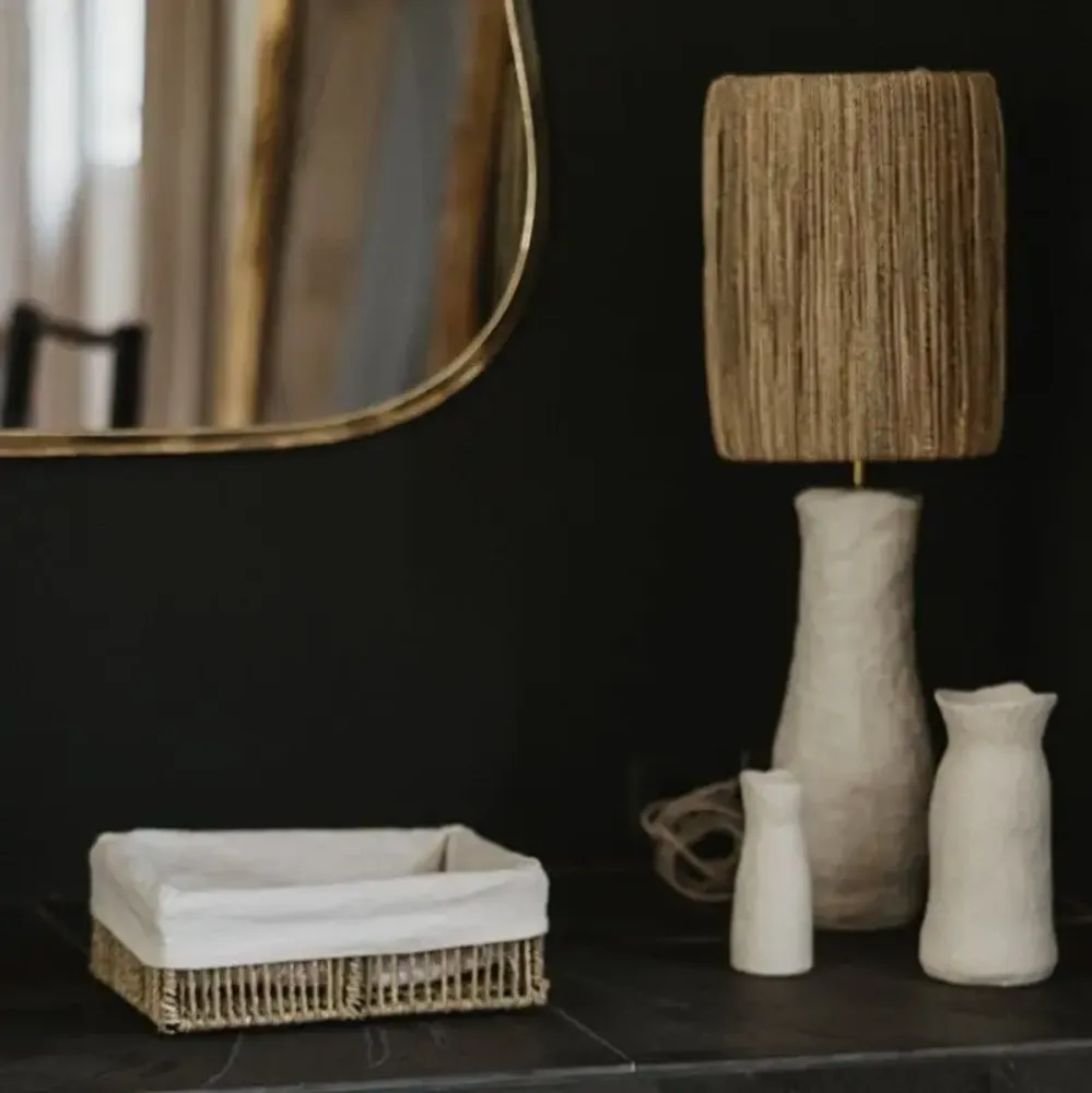 Table lamps - Handcrafted ceramic and palm fiber table lamps – COSYDAR-DECO - COSYDAR-DECO