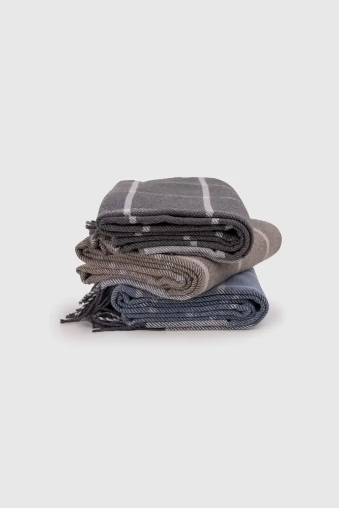 Plaids - Couverture ONTARIO, 140 x 200 cm, bleu clair - DILIOS