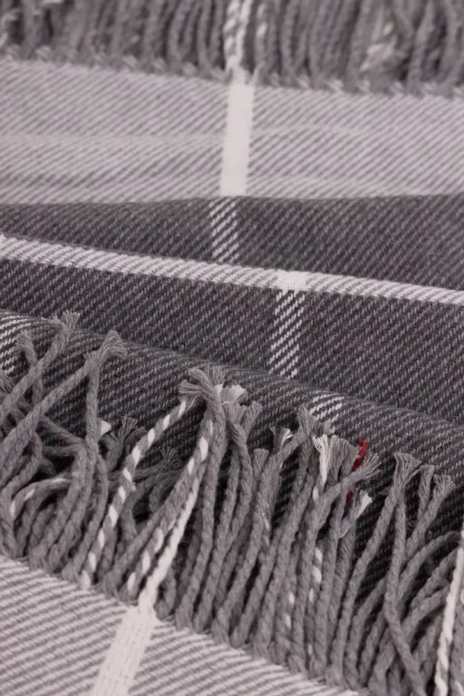 Plaids - Couverture ONTARIO, 140 x 200 cm, gris - DILIOS