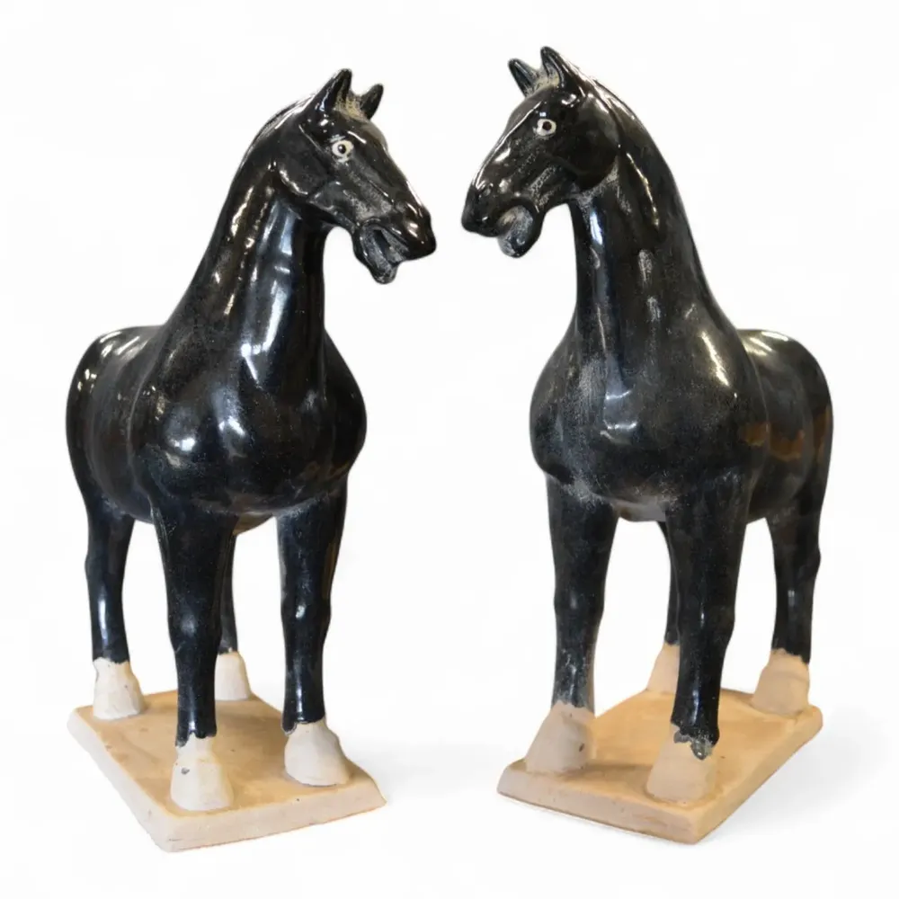 Sculptures, statuettes et miniatures - Statue Cheval de céramique - PAGODA INTERNATIONAL