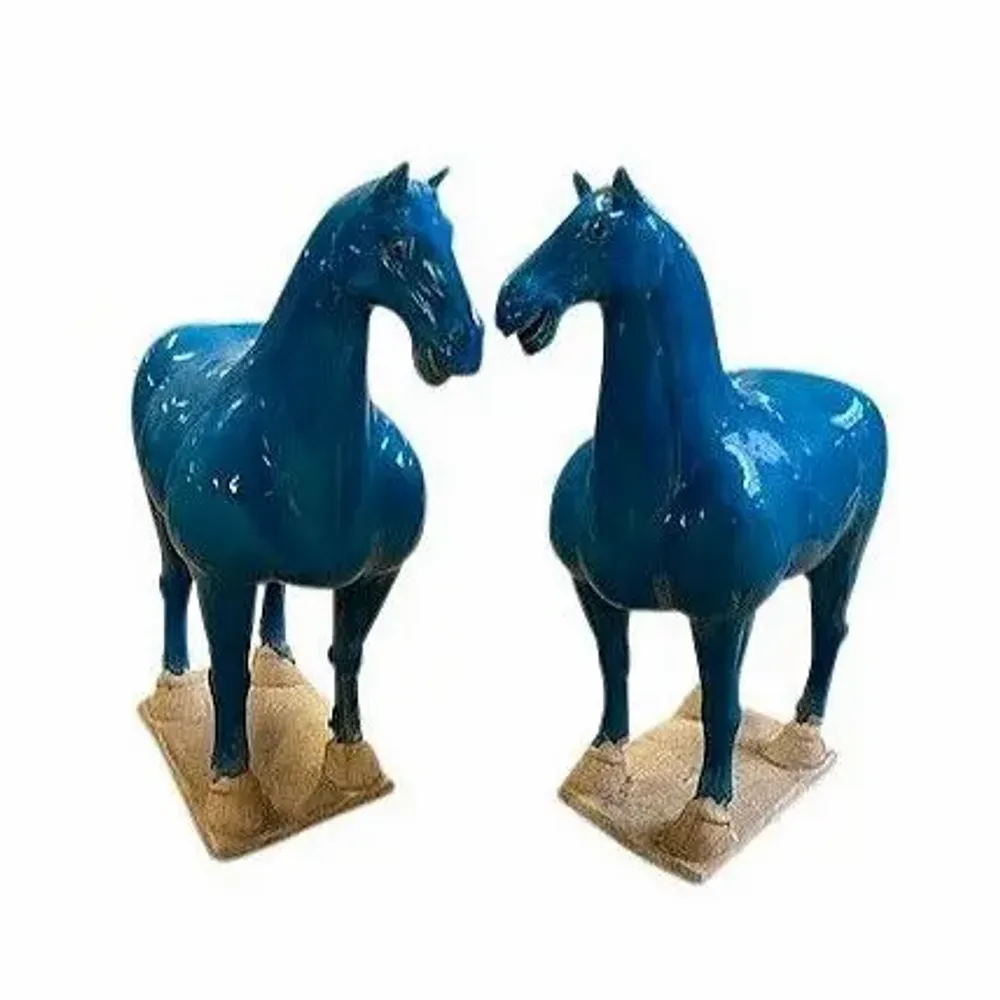 Sculptures, statuettes et miniatures - Statue Cheval de céramique - PAGODA INTERNATIONAL