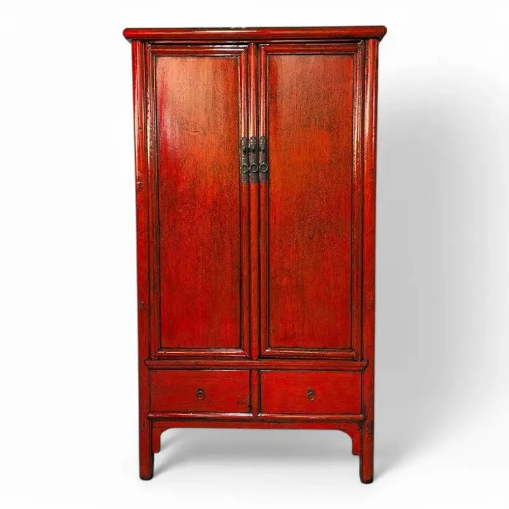 Wardrobe - Old and unique lacquered high cabinet - PAGODA INTERNATIONAL