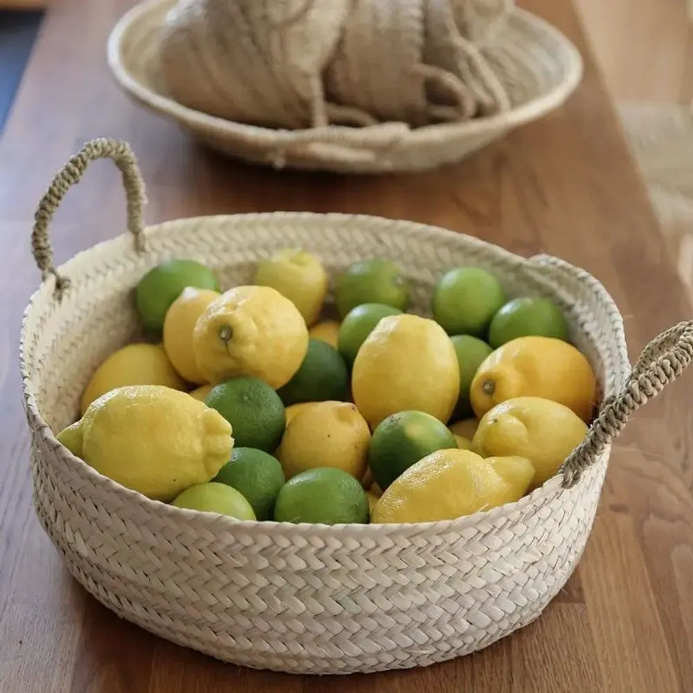 Decorative objects - Baskets and trays in natural fiber – Handmade boho décor - COSYDAR-DECO