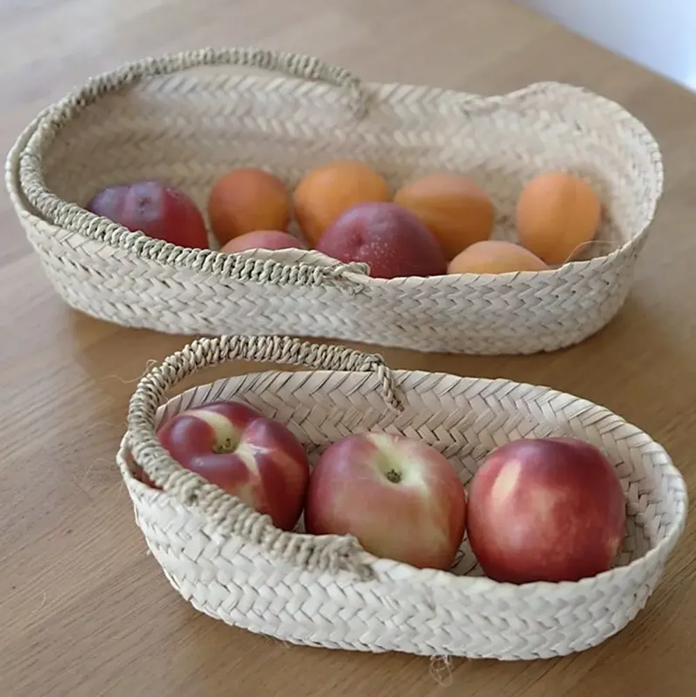 Decorative objects - Baskets and trays in natural fiber – Handmade boho décor - COSYDAR-DECO