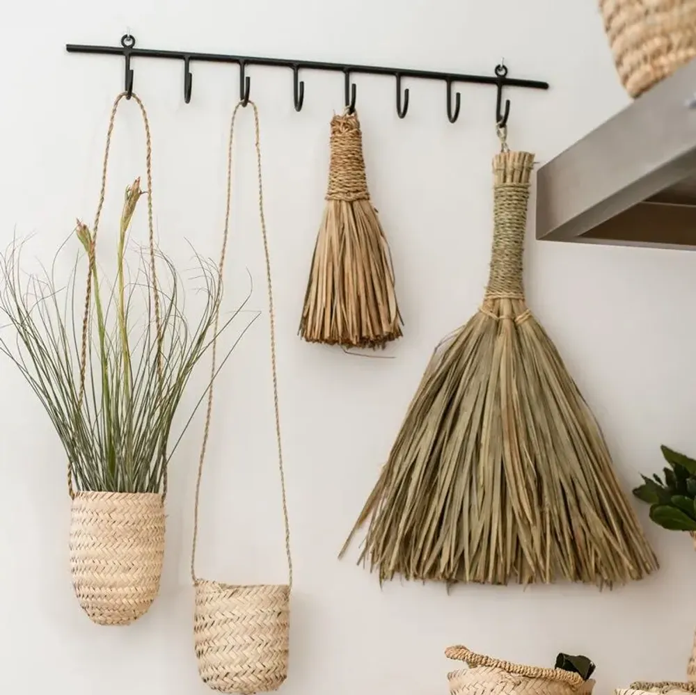 Decorative objects - Baskets and trays in natural fiber – Handmade boho décor - COSYDAR-DECO