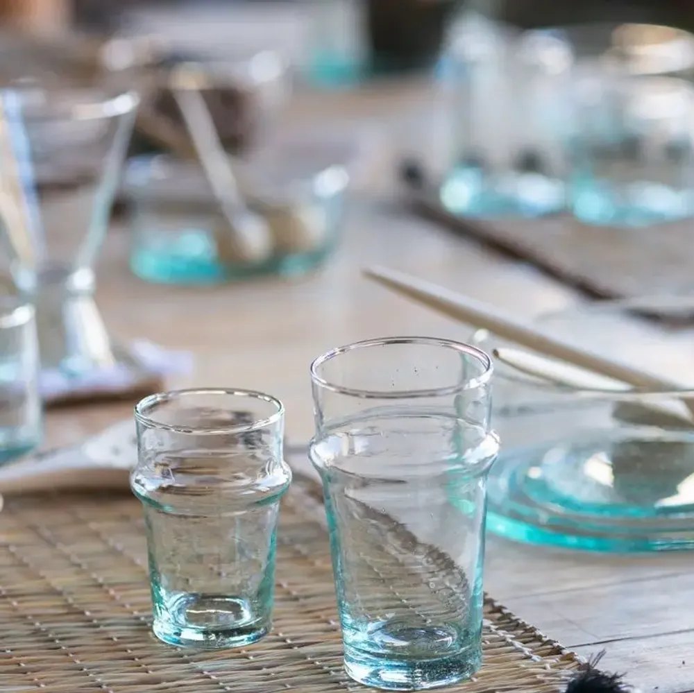 Tasses et mugs - Verres et bols Beldi en verre recyclé – Artisanat marocain - COSYDAR-DECO
