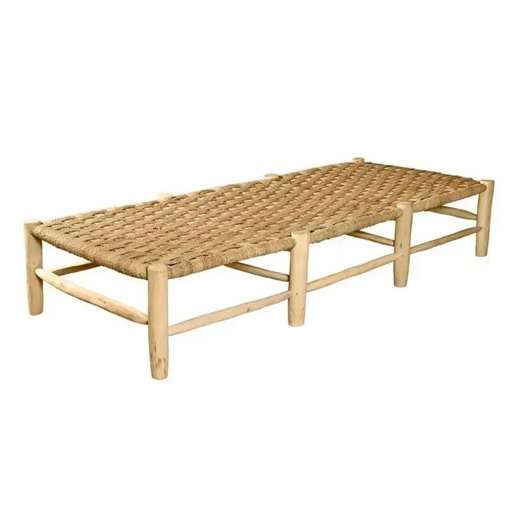 Bancs - Banc en bois tressé en feuille de palmier – 190 cm | Cosydar Déco - COSYDAR-DECO