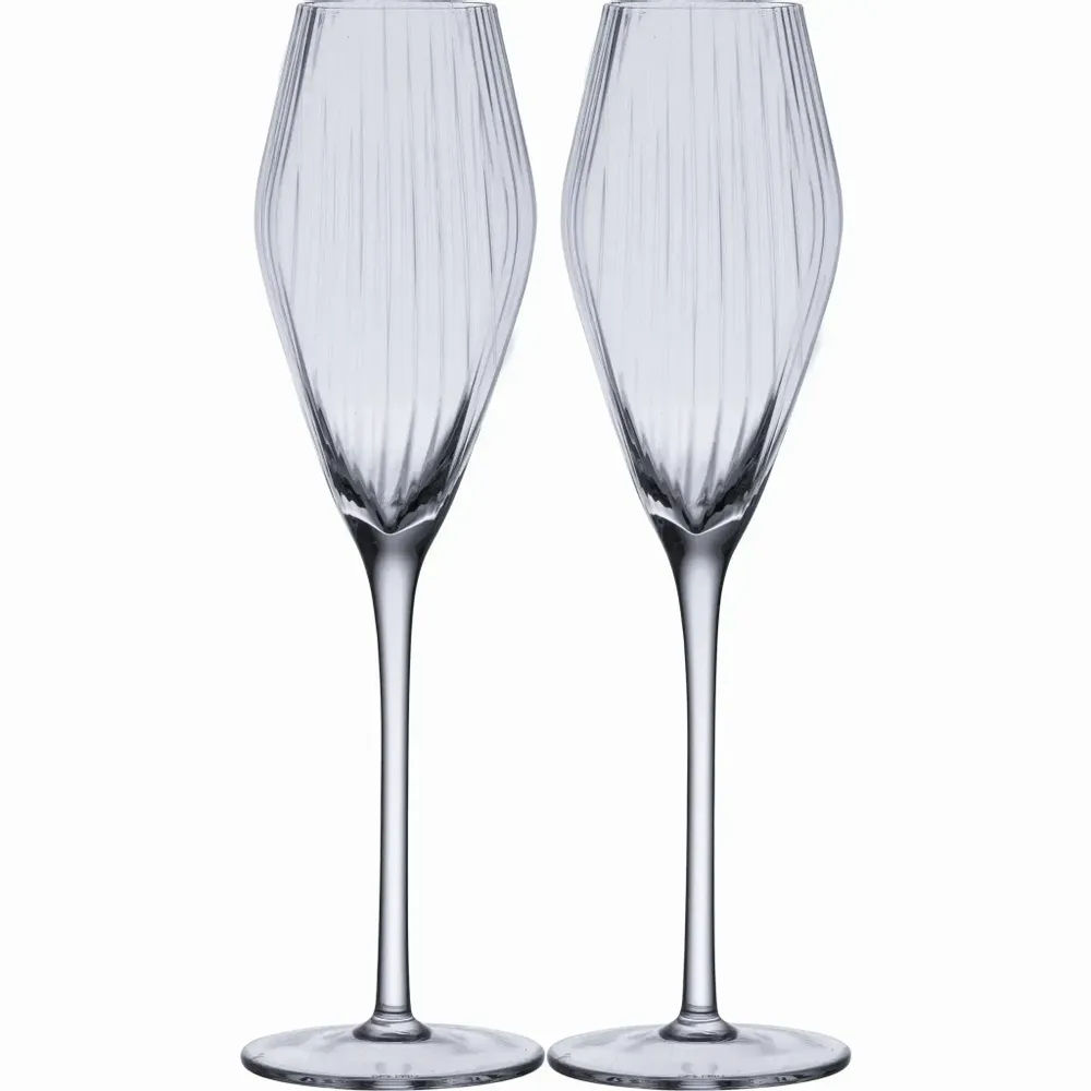 Verres - Vuolle Verre à Champagne Stripe 2 pcs Transparent 25 cl - PENTIK