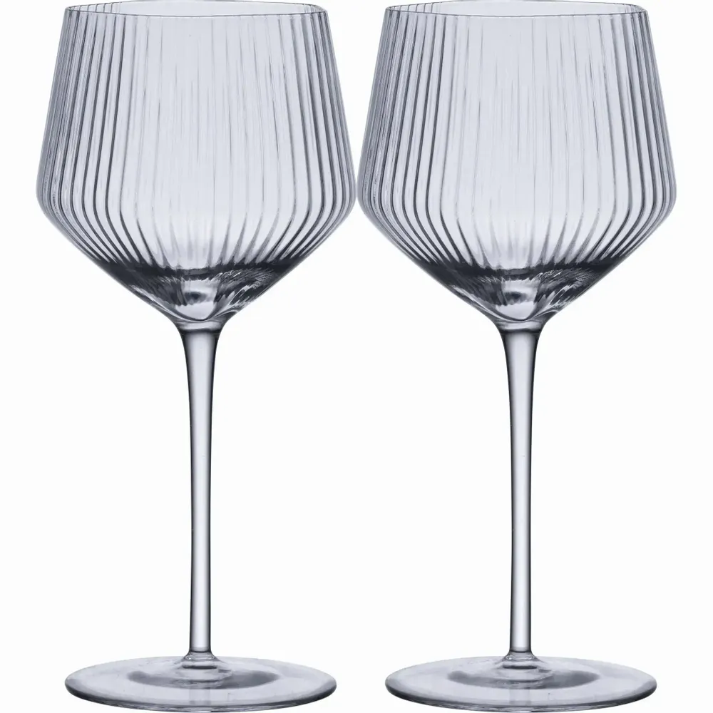 Verres - Verre à vin rouge Vuolle Stripe 2 pièces Transparent 45 cl - PENTIK