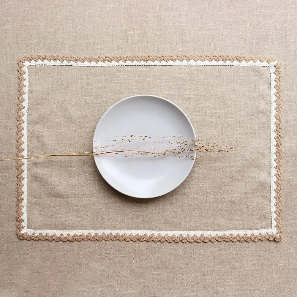 Linge de table textile - Set de table en lin | TRICOT - GIARDINO SEGRETO