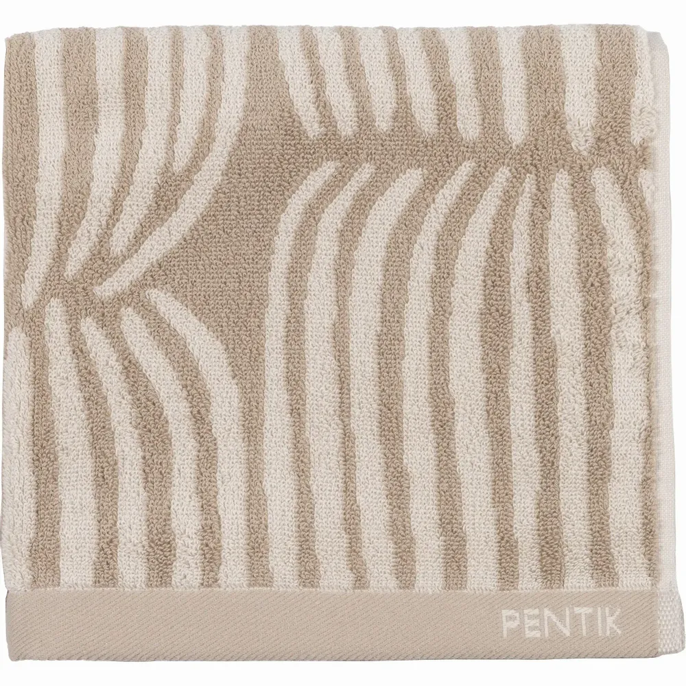 Serviettes de bain - Serviette de toilette Vilja marron clair 50x70 cm - PENTIK