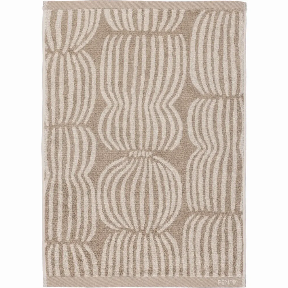 Serviettes de bain - Serviette de toilette Vilja marron clair 50x70 cm - PENTIK