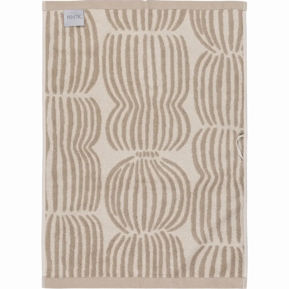 Serviettes de bain - Serviette de toilette Vilja marron clair 50x70 cm - PENTIK