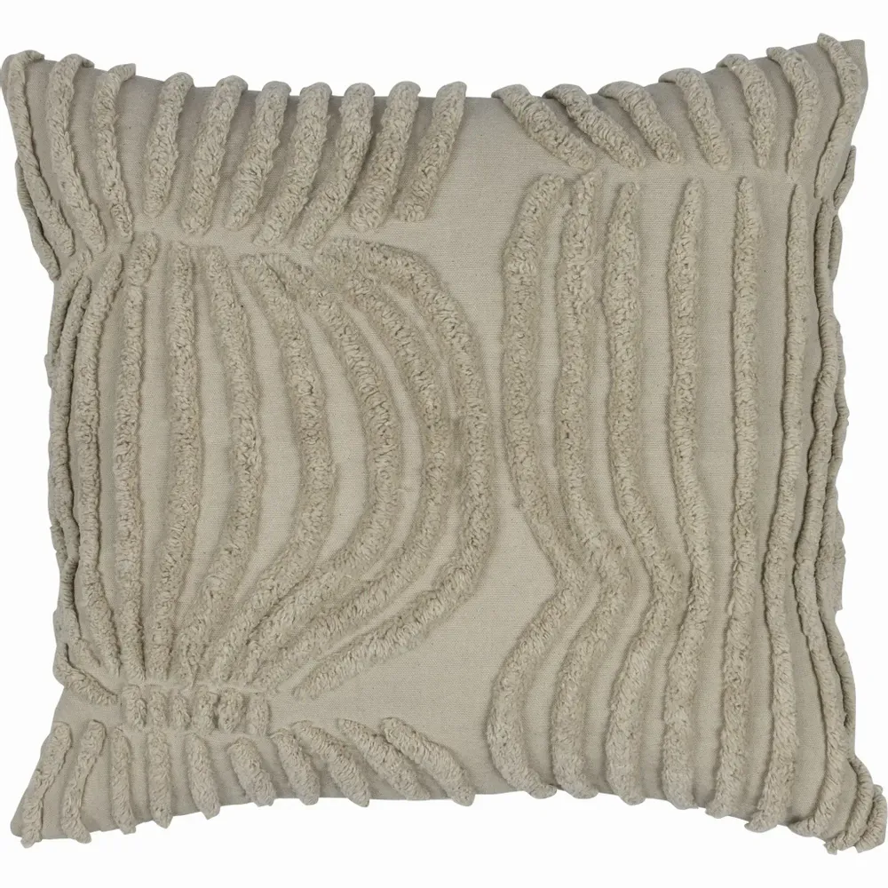 Coussins textile - Housse de coussin capitonnée Vilja marron clair 45x45 cm - PENTIK
