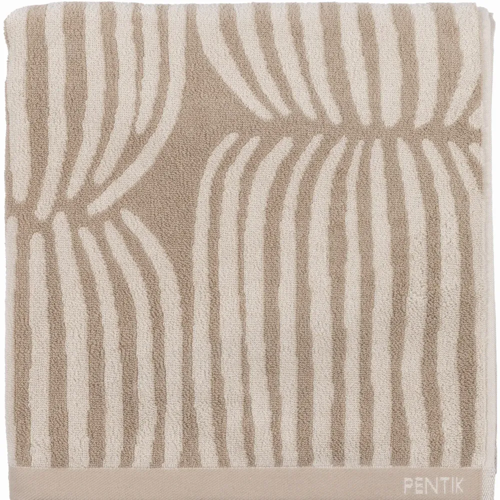 Serviettes de bain - Serviette de bain Vilja marron clair 70x150 cm - PENTIK