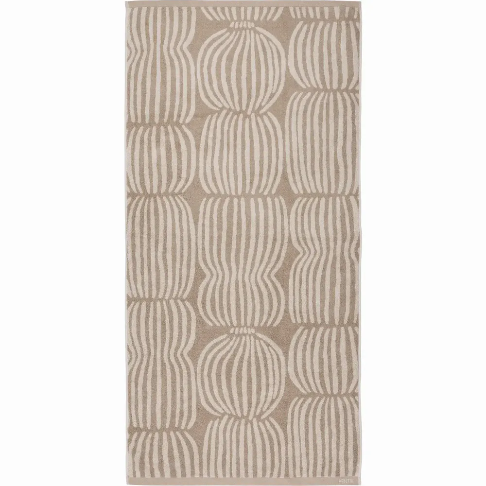 Serviettes de bain - Serviette de bain Vilja marron clair 70x150 cm - PENTIK