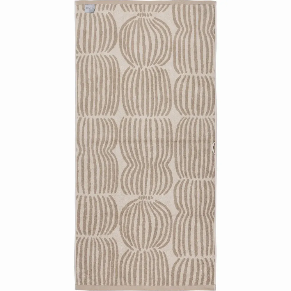 Serviettes de bain - Serviette de bain Vilja marron clair 70x150 cm - PENTIK