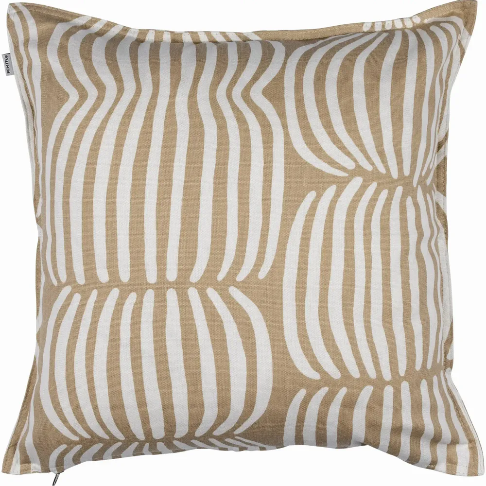 Coussins textile - Housse de coussin Vilja marron clair 45x45 cm - PENTIK