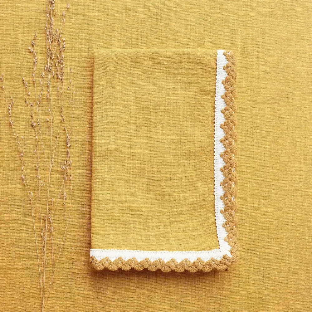 Linge de table textile - Chemin de table en lin | TRICOT - GIARDINO SEGRETO