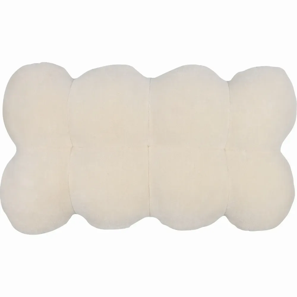 Coussins textile - Coussin en velours Pahka Blanc naturel 30x53 cm - PENTIK
