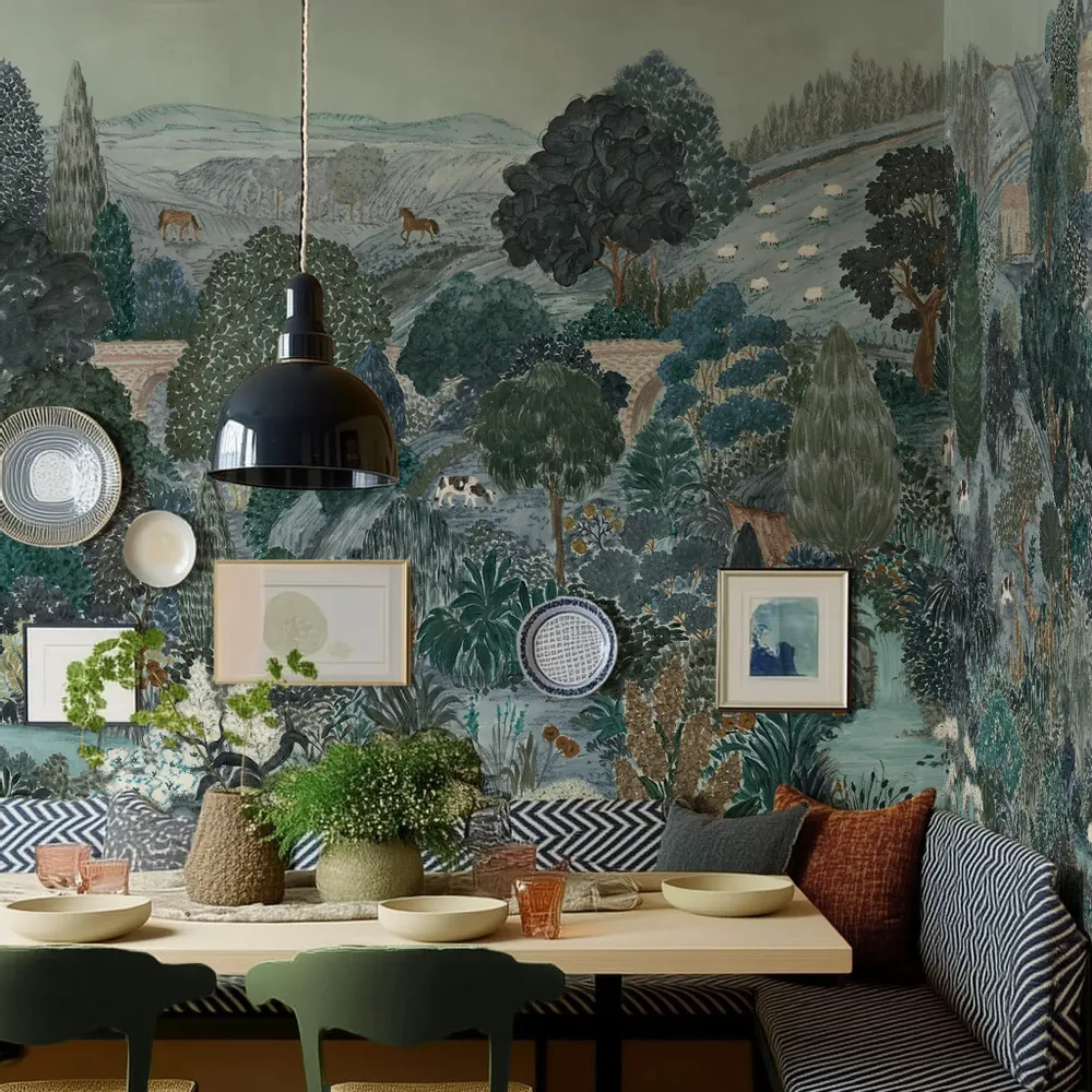 Wallpaper - Toothill in Bonbon on Matte Uncoated - HALEY STUDIOS