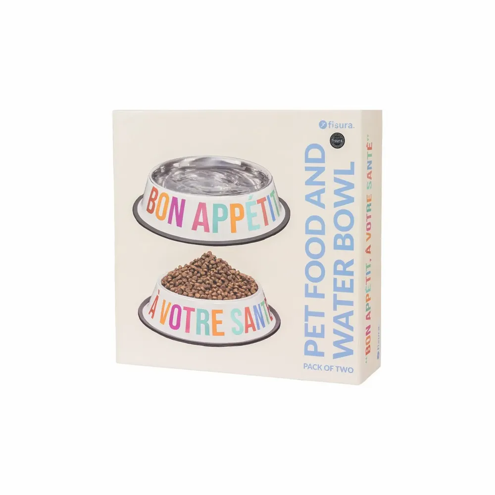 Kitchen utensils - PACK OF 2 PET FOOD / WATER BOWL - FISURA