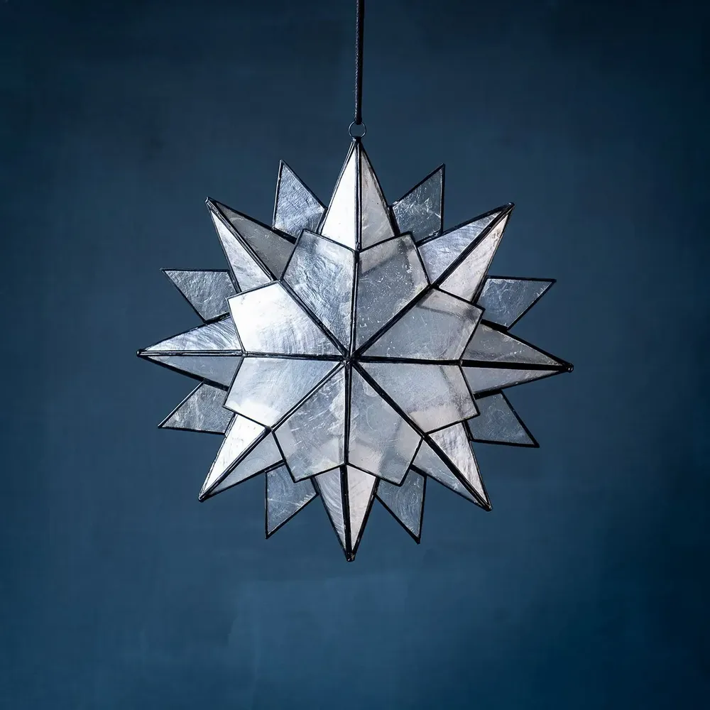 Other Christmas decorations - DIMAANO GRANDE star in black or gold, handmade - KLATT OBJECTS