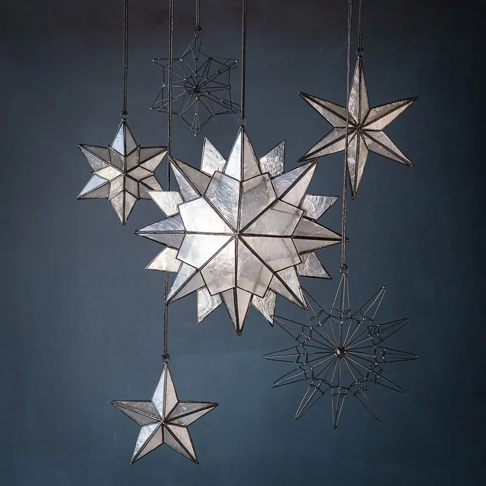 Other Christmas decorations - DIMAANO GRANDE star in black or gold, handmade - KLATT OBJECTS
