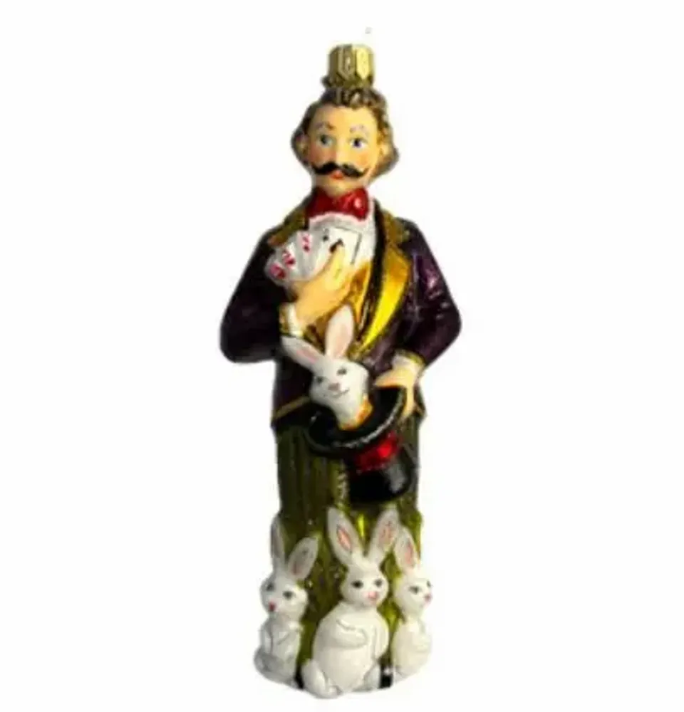 Guirlandes et boules de Noël - The Magician pulling out rabbits out of a top hat - MYSTERIA