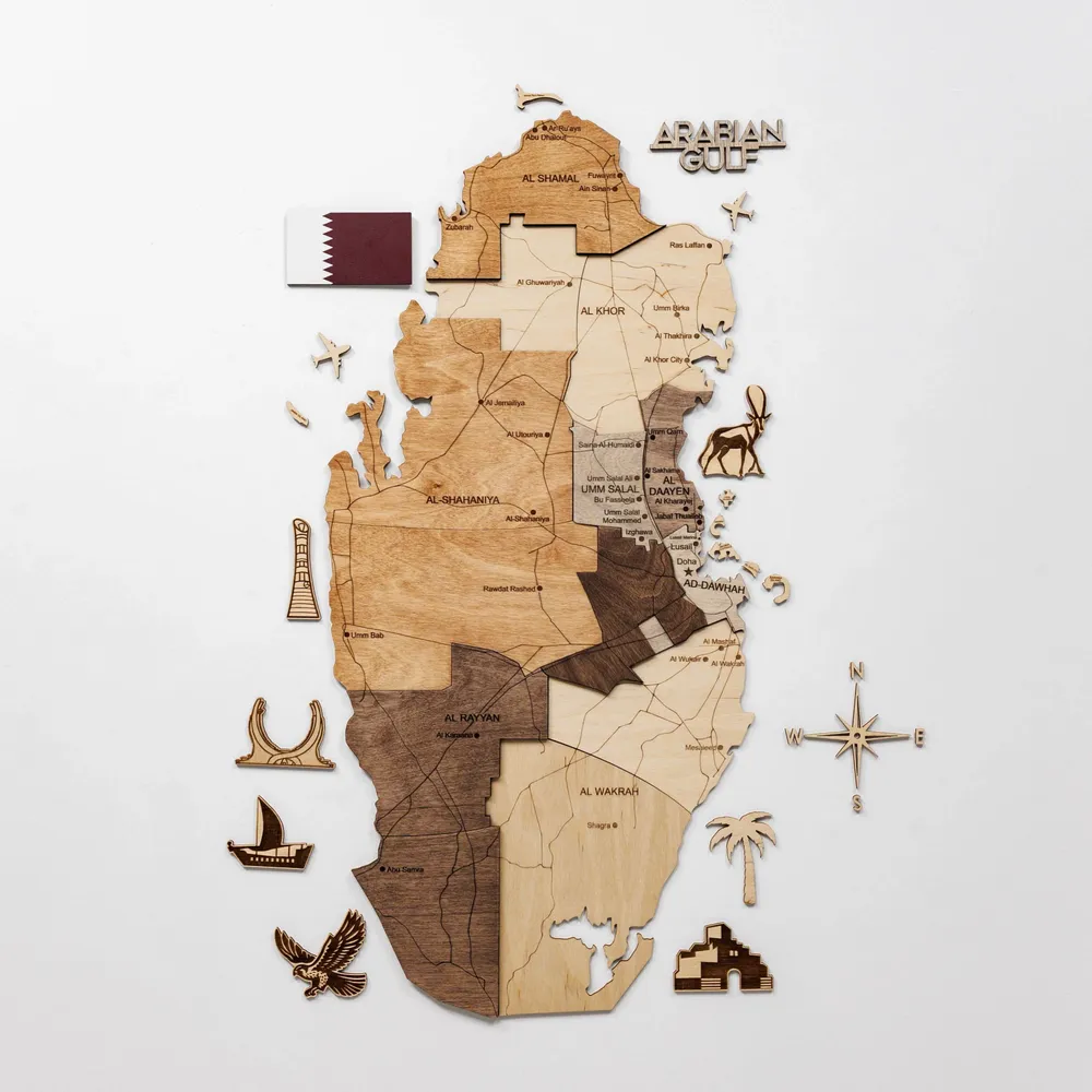 Objets personnalisables - Carte du pays personnalisée - ENJOY THE WOOD