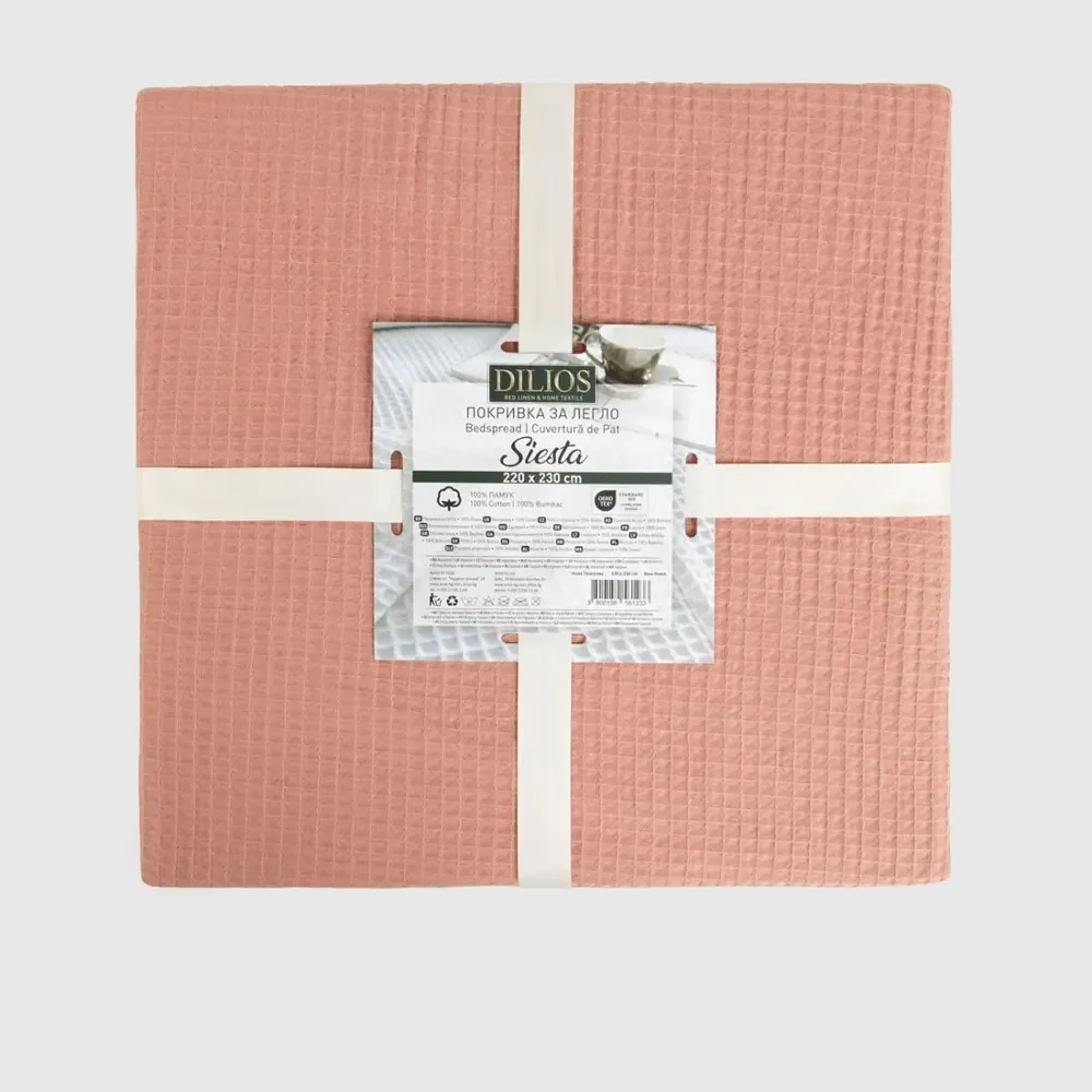 Throw blankets - Bedspread SIESTA 160X230cm, peach - DILIOS