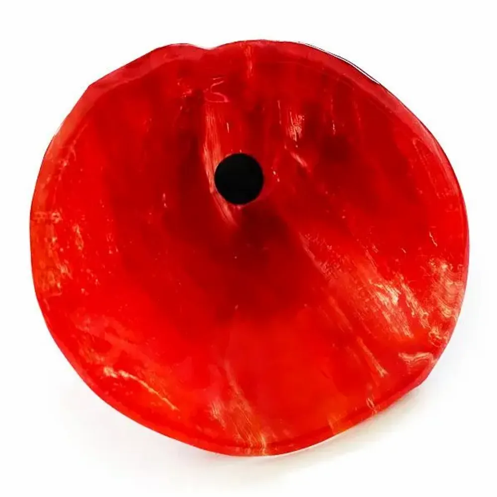 Floral decoration - Medium size red cala flower - CARNEOL GLASS