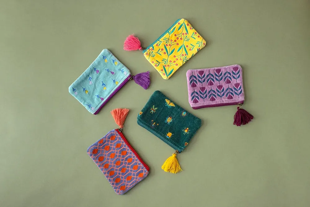 Bags and totes - Velvet Bag FLORAL - TRANQUILLO