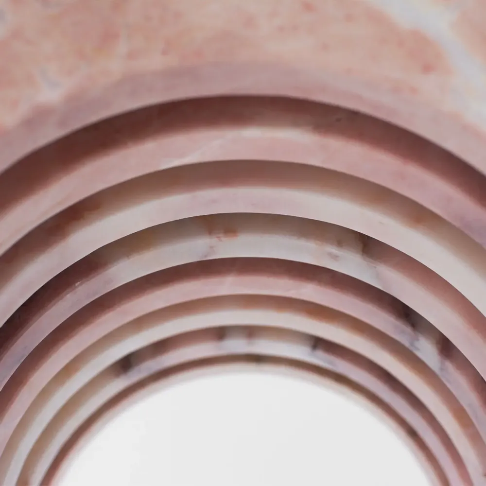 Coffee tables - "BALANCE" PINK MARBLE SIDE TABLE - KIWANO CONCEPT