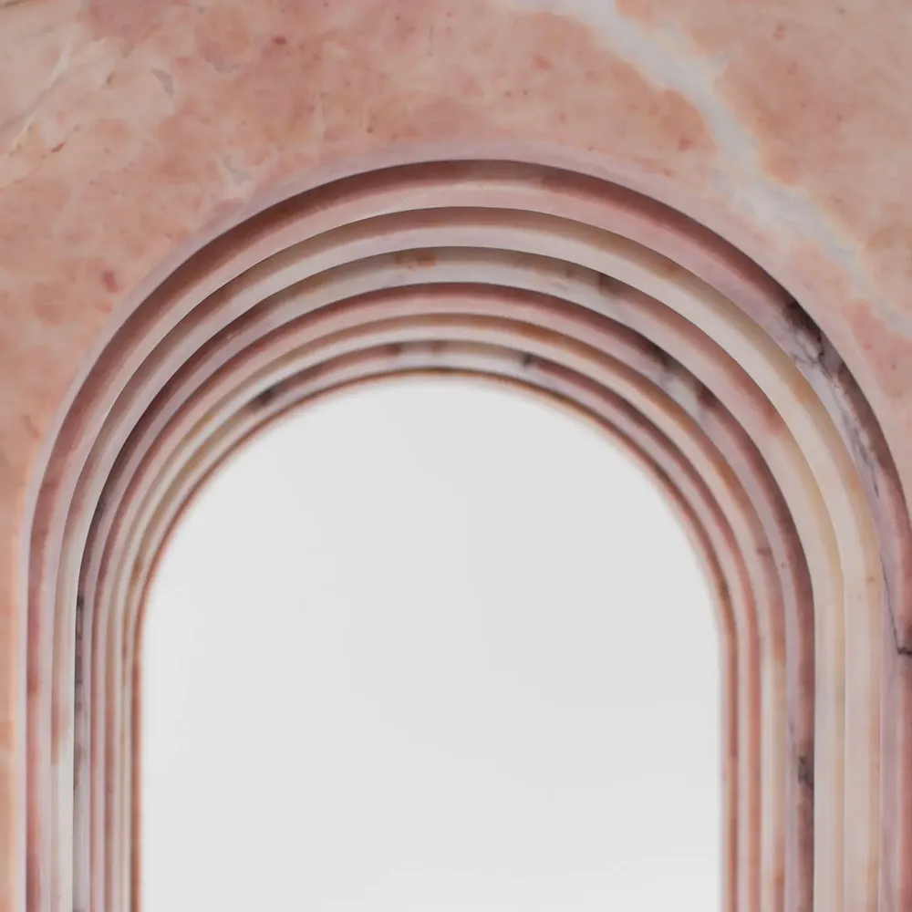Coffee tables - "BALANCE" PINK MARBLE SIDE TABLE - KIWANO CONCEPT