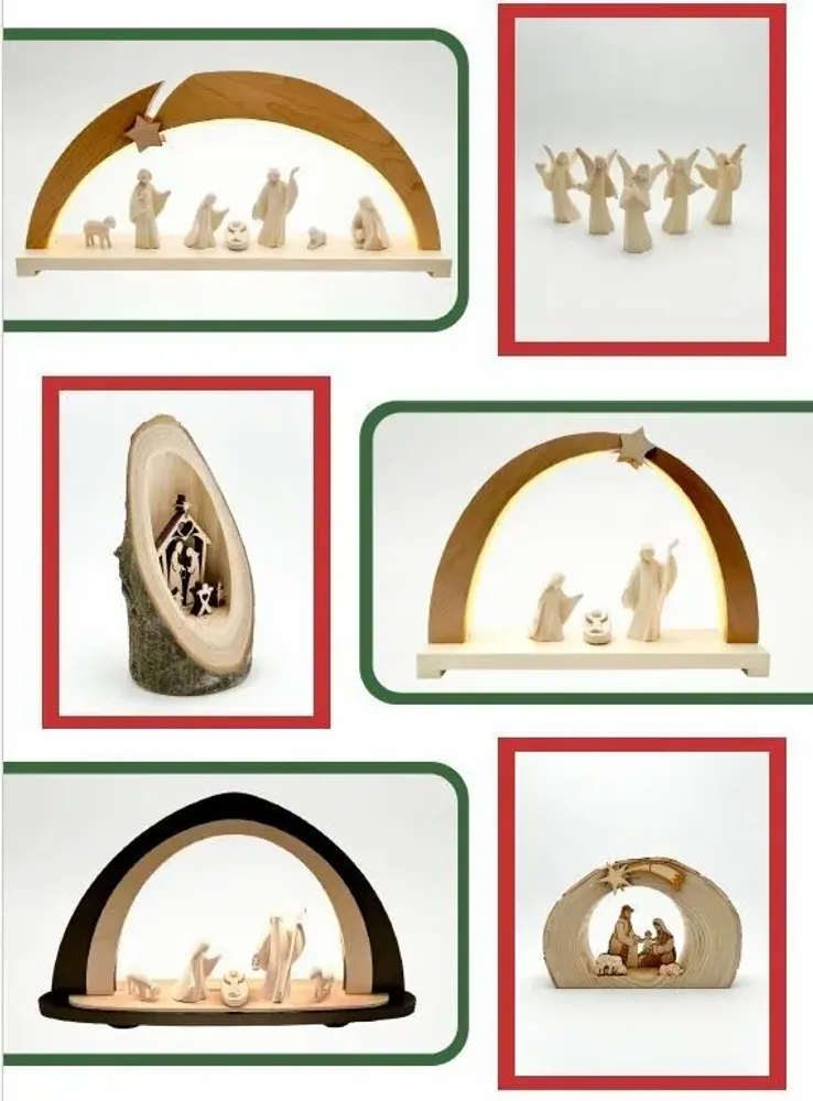 Nativity scenes and santons - WOODEN NATIVITY SCENE - KALID MEDIEVAL