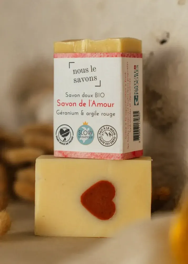 Cosmétiques - Savon bio doux de l'amour - EDITION LIMITEE - NOUS LE SAVONS