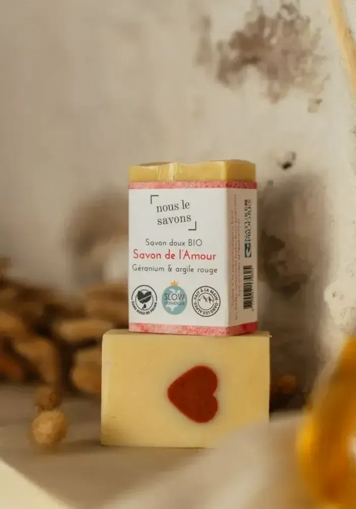Cosmétiques - Savon bio doux de l'amour - EDITION LIMITEE - NOUS LE SAVONS