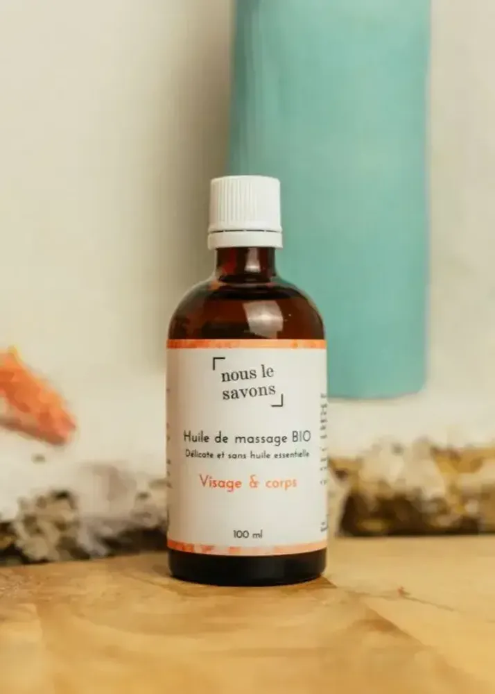 Cosmétiques - Huile de massage bio neutre - NOUS LE SAVONS