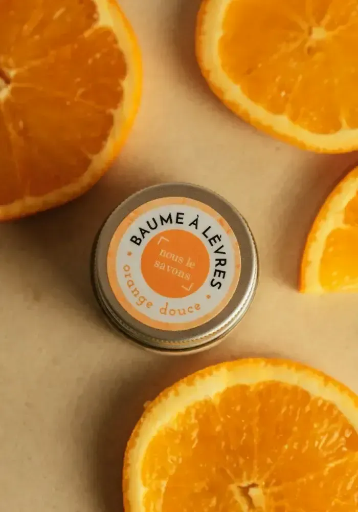 Cosmétiques - Baume à lèvres bio - orange douce - NOUS LE SAVONS