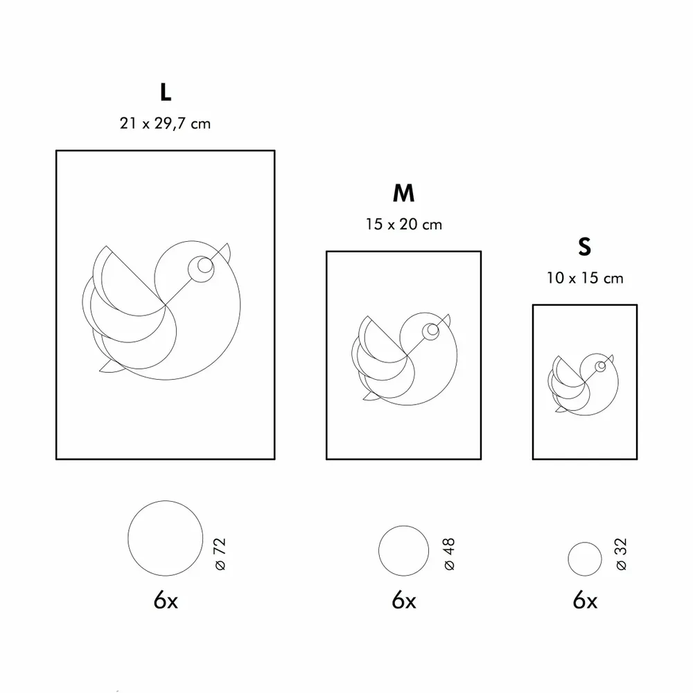 Gifts - BIRD OISO® Object Card - With frame - OISO